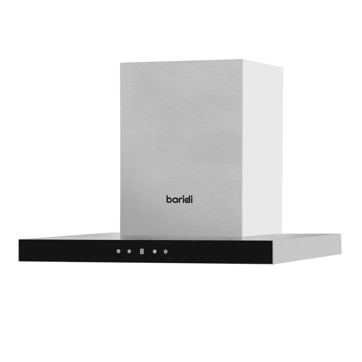 Baridi DH130 60cm T - Shape Chimney Cooker Hood with Carbon Filters Stainless Steel