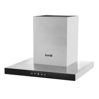 Baridi DH130 60cm T - Shape Chimney Cooker Hood with Carbon Filters Stainless Steel