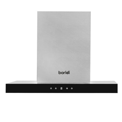 Baridi DH130 60cm T - Shape Chimney Cooker Hood with Carbon Filters Stainless Steel