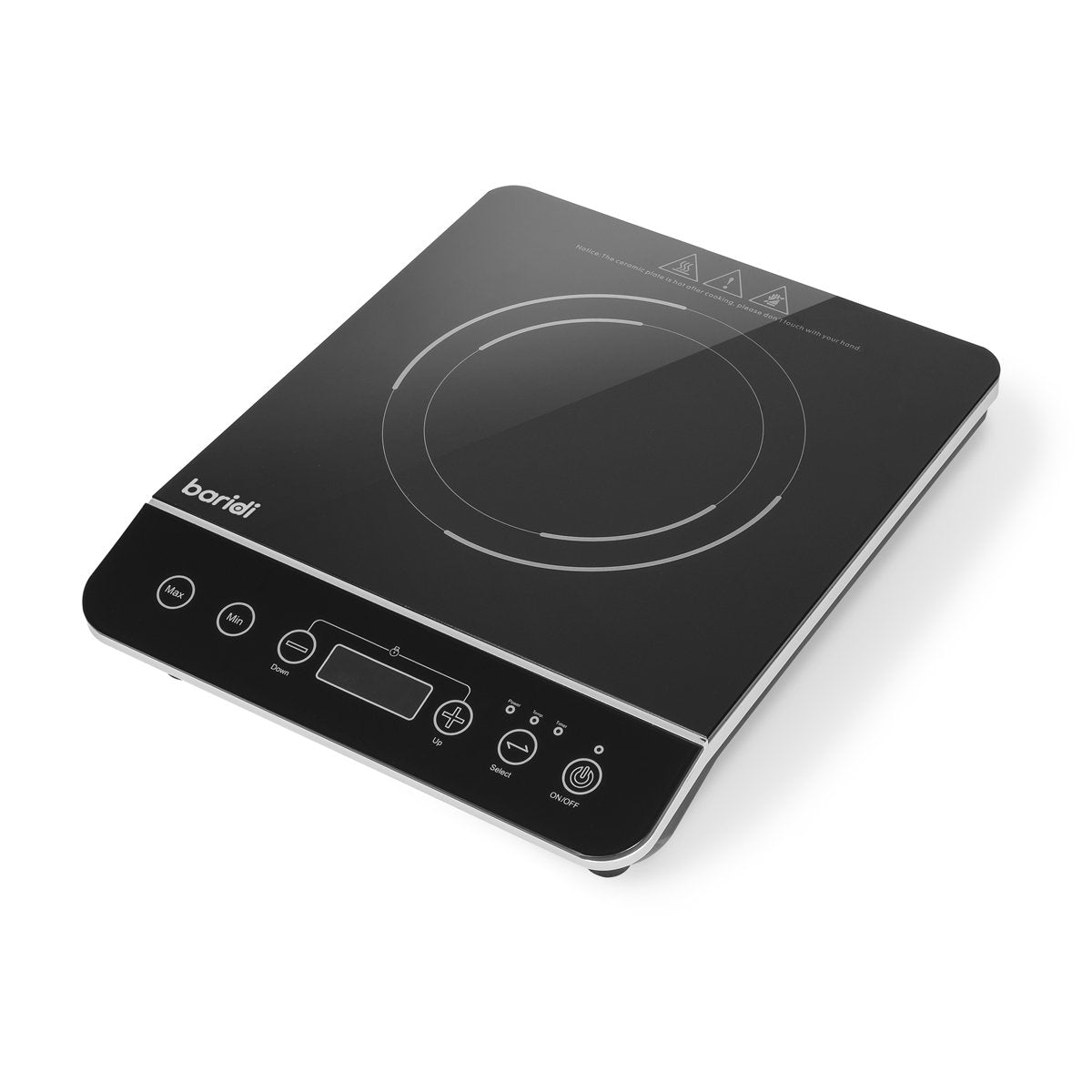 Baridi DH145 Induction Hob: Single Zone with 13A Plug 10 Power Settings 200W - 2000W Touch Controls 3 - Hour Timer Function Child Lock Black - McCormickTools