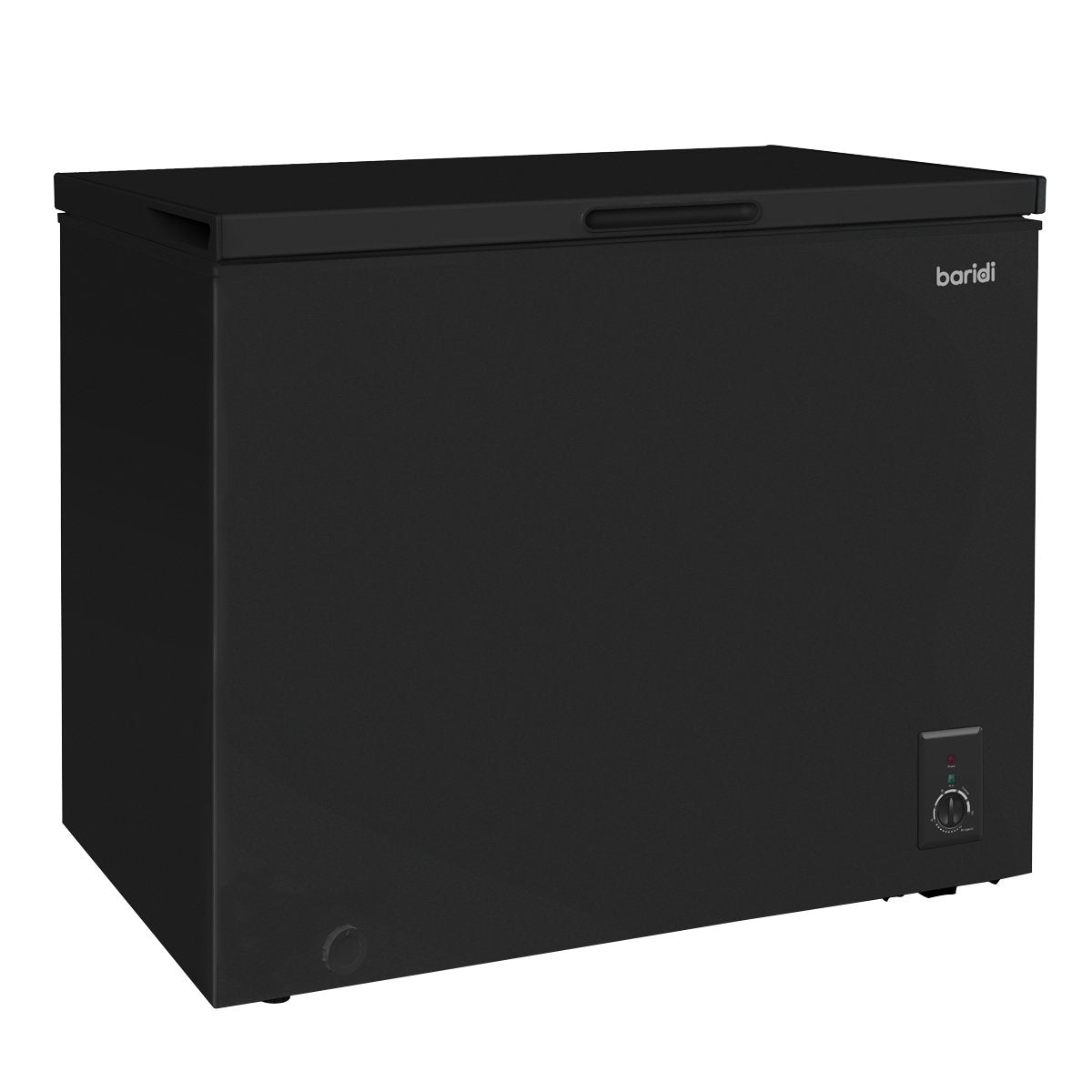 Baridi DH151 Freestanding Chest Freezer 199L Capacity Garages and Outbuilding Safe - 12 to - 24°C Adjustable Thermostat with Refrigeration Mode Black