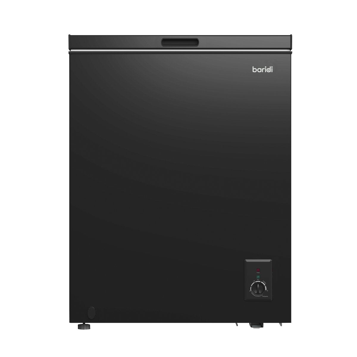 Baridi DH152 Freestanding Chest Freezer 142L Capacity Garages and Outbuilding Safe - 12 to - 24°C Adjustable Thermostat with Refrigeration Mode Black - McCormickTools