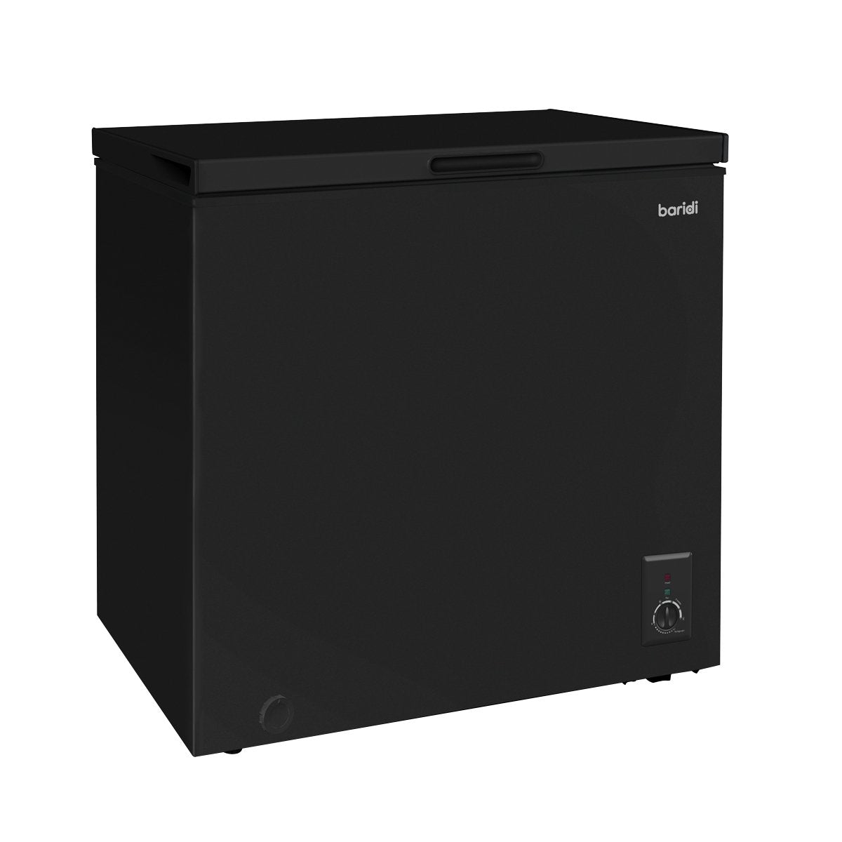 Baridi DH152 Freestanding Chest Freezer 142L Capacity Garages and Outbuilding Safe - 12 to - 24°C Adjustable Thermostat with Refrigeration Mode Black - McCormickTools