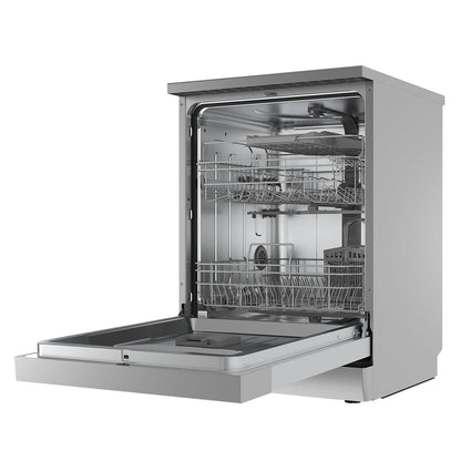 Baridi DH167 Freestanding Dishwasher Full Size Standard 60cm Wide with 14 Place Settings 8 Programs & 5 Functions LED Display Silver - McCormickTools