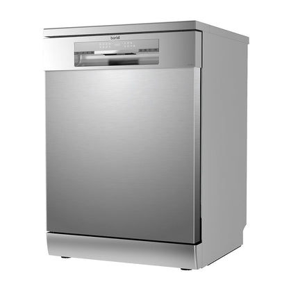 Baridi DH167 Freestanding Dishwasher Full Size Standard 60cm Wide with 14 Place Settings 8 Programs & 5 Functions LED Display Silver - McCormickTools