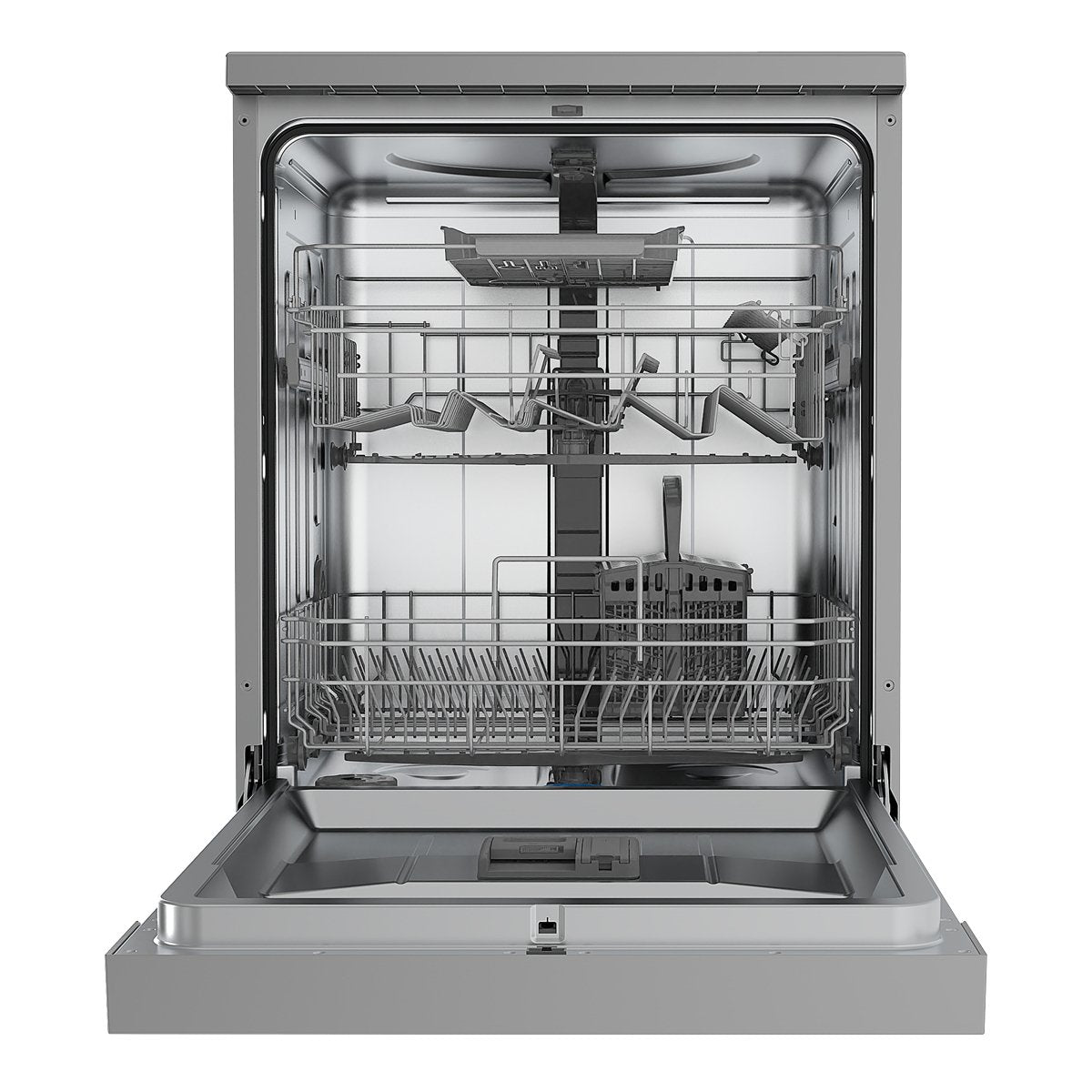 Baridi DH167 Freestanding Dishwasher Full Size Standard 60cm Wide with 14 Place Settings 8 Programs & 5 Functions LED Display Silver - McCormickTools