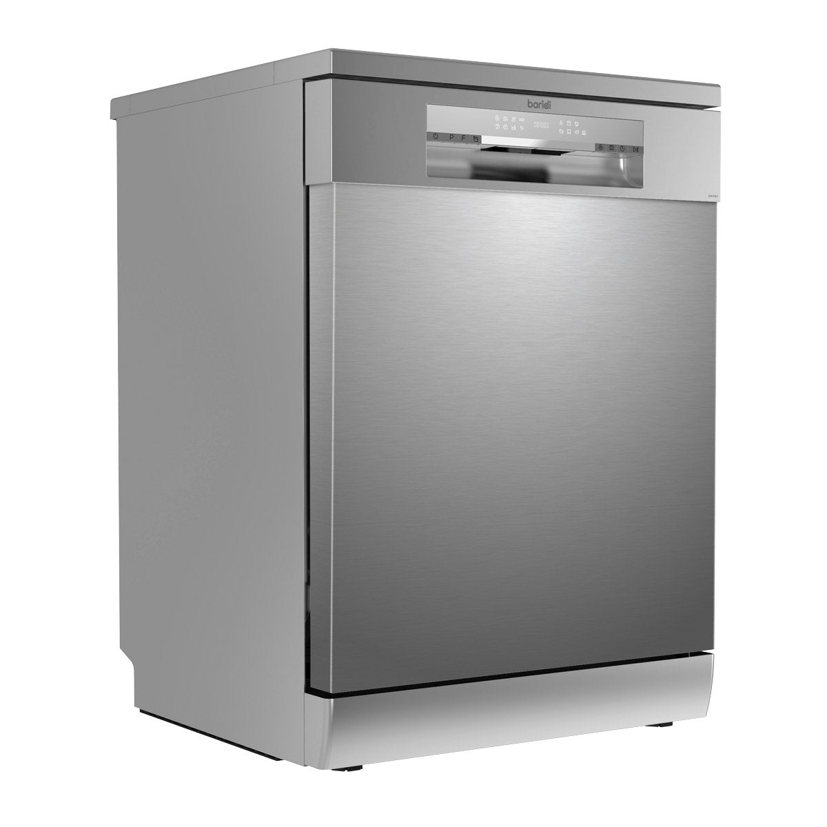 Baridi DH167 Freestanding Dishwasher Full Size Standard 60cm Wide with 14 Place Settings 8 Programs & 5 Functions LED Display Silver - McCormickTools