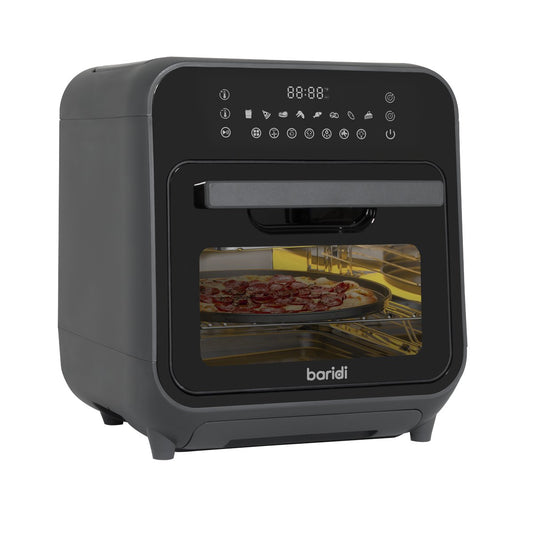 Baridi DH171 Steam Air Fryer Oven Self - Cleaning 8 Preset Programs 1635W 15L Black - McCormickTools