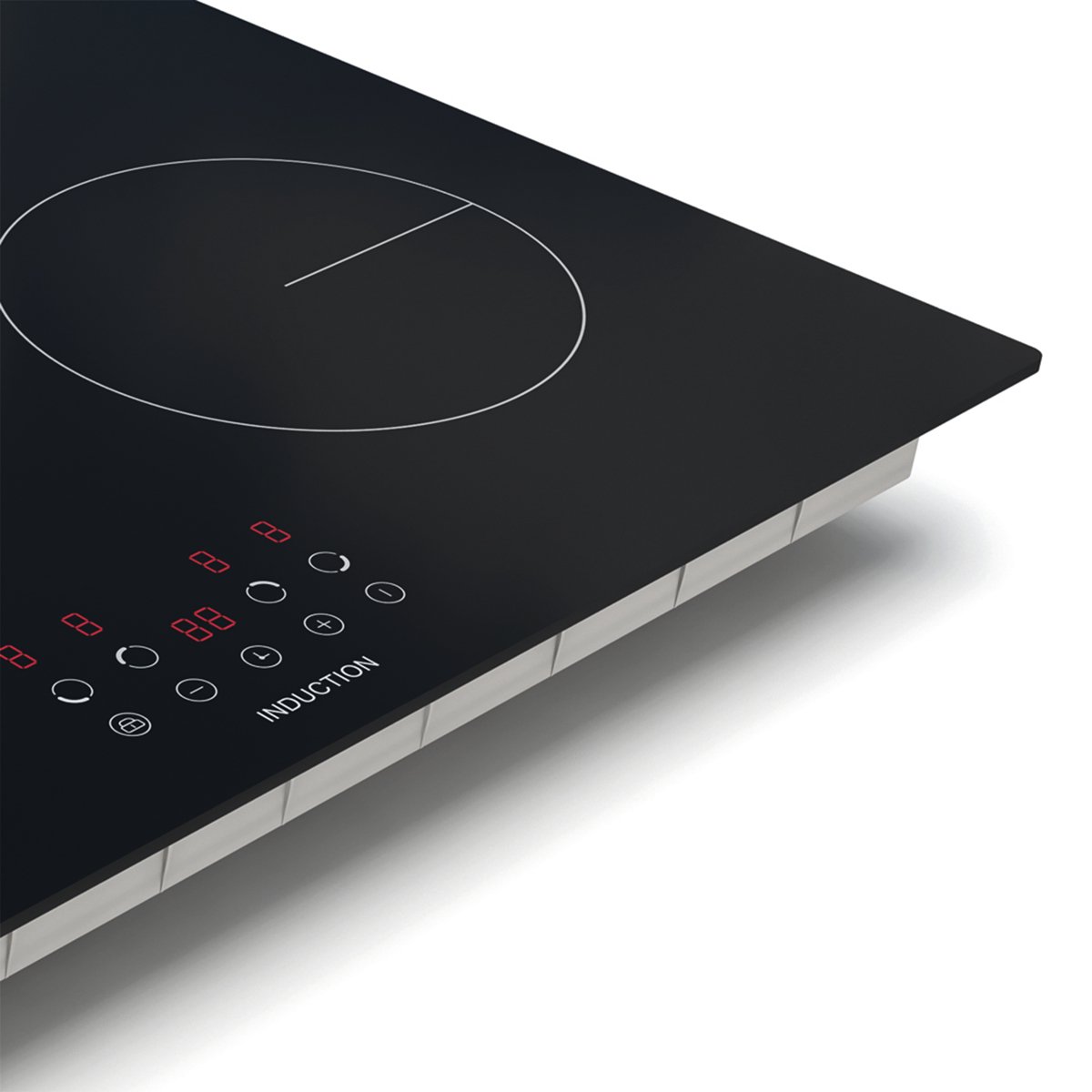 Baridi DH176 60cm Built - In Induction Hob with 4 Cooking Zones Black Glass 6800W with 9 Power Settings Touch Controls & Timer Hardwired - McCormickTools