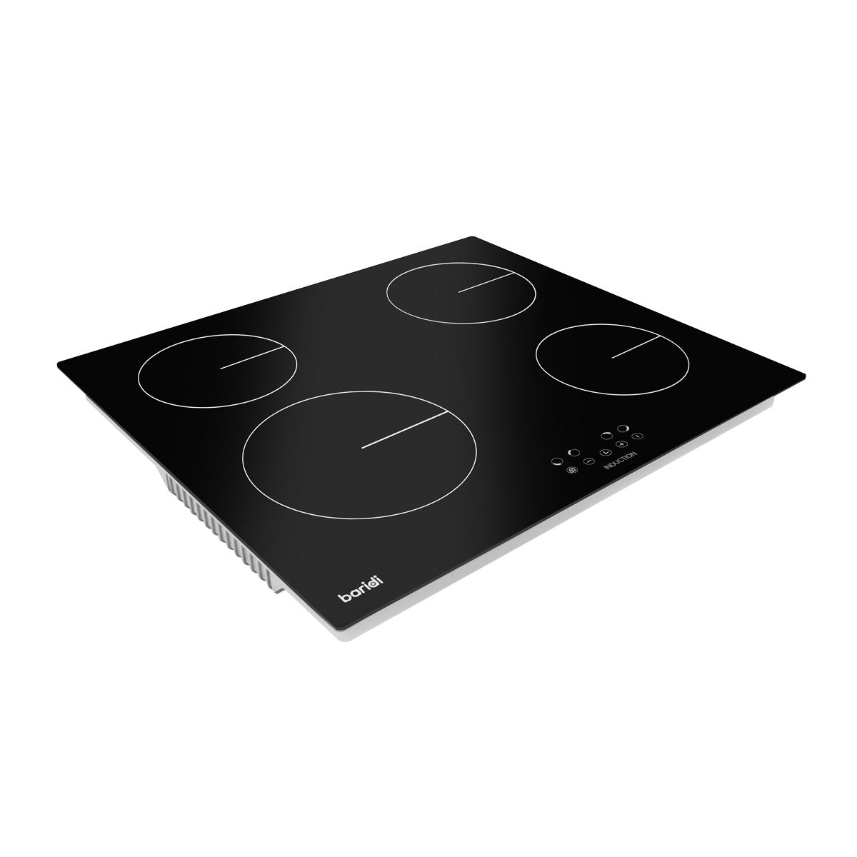 Baridi DH176 60cm Built - In Induction Hob with 4 Cooking Zones Black Glass 6800W with 9 Power Settings Touch Controls & Timer Hardwired - McCormickTools