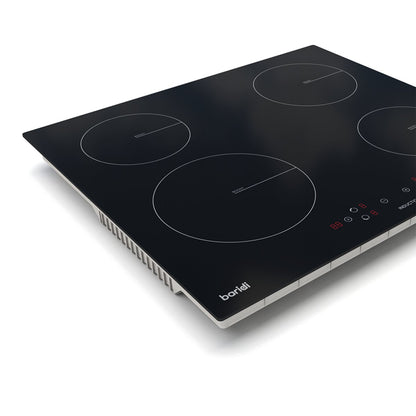 Baridi DH177 60cm Built - In Induction Hob with 4 Cooking Zones 2800W Boost Function 9 Power Levels Touch Control Timer supplied with 13A Plug - McCormickTools