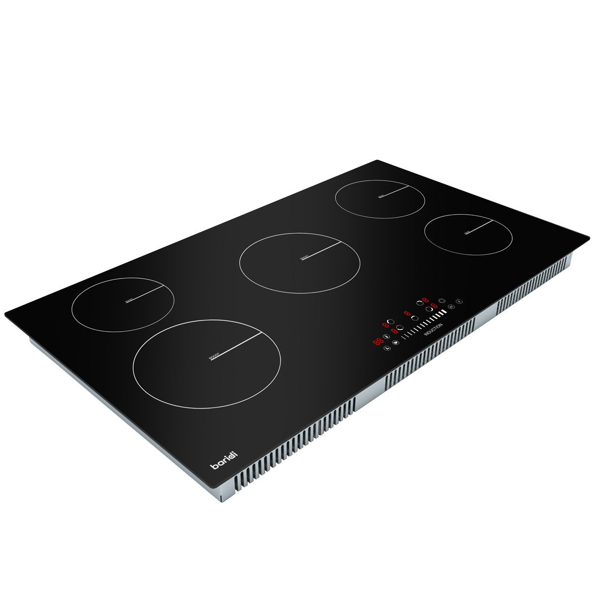 Baridi DH180 90cm Built - In Induction Hob with 5 Cooking Zones 9300W Boost Function 9 Power Levels Slider Touch Control Hardwired - McCormickTools