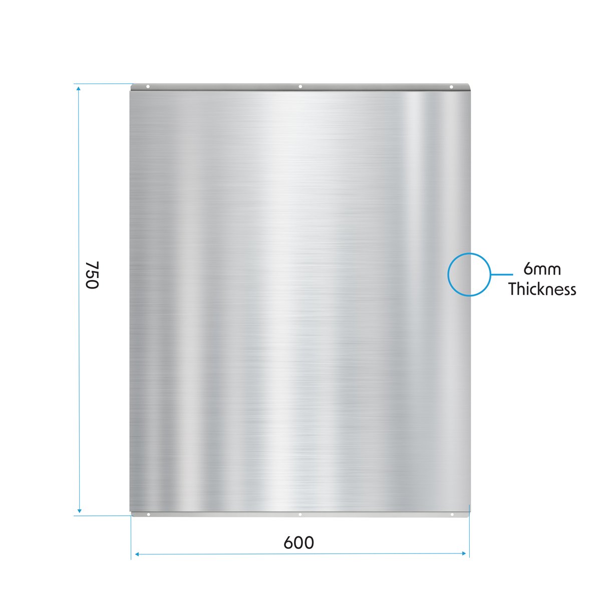 Baridi DH193 60cm Splashback for Cooker Hoods Extractor Fans Range Hoods Stainless Steel - McCormickTools