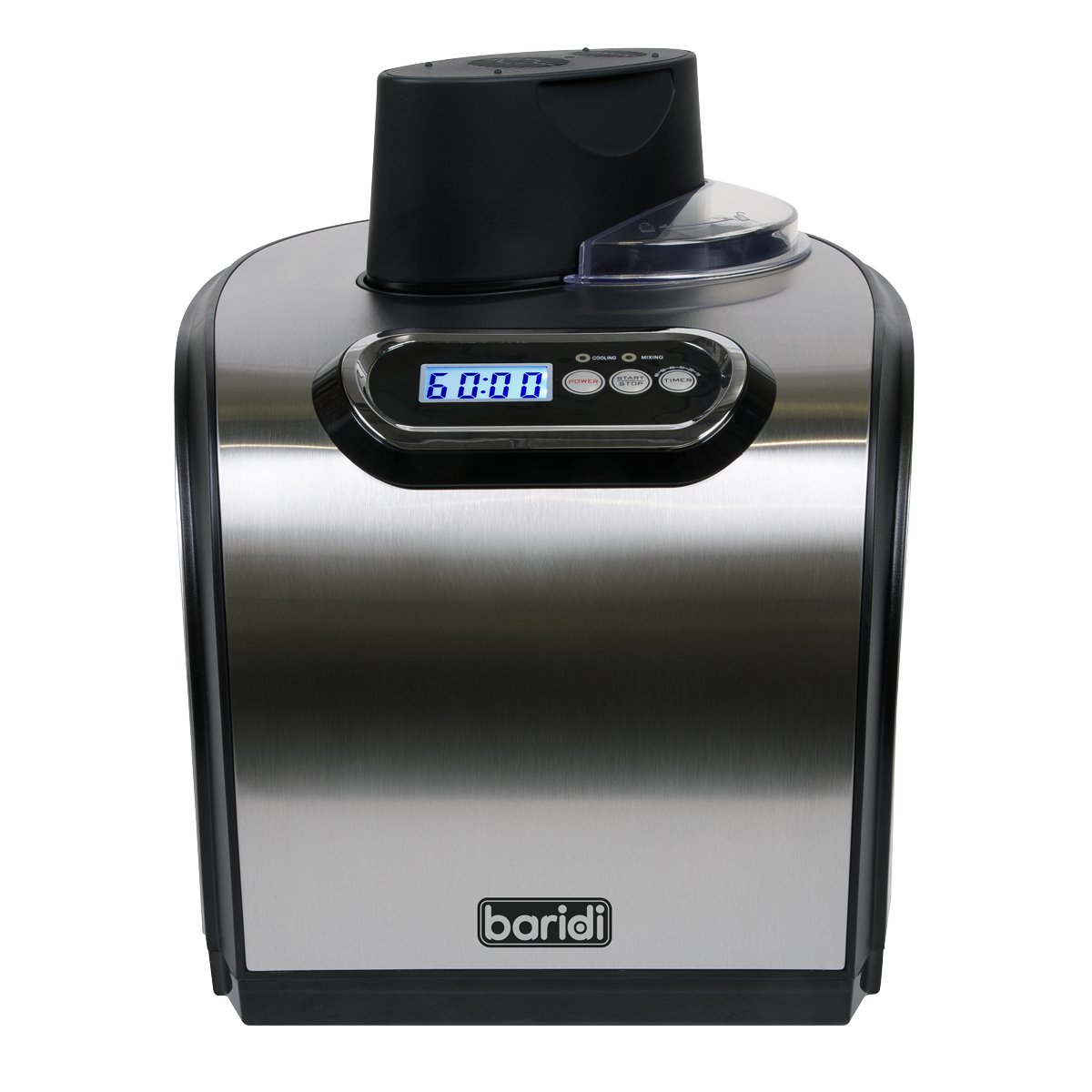 Baridi DH50 1.5L Ice Cream Gelato & Sorbet Machine with Fast - Freeze Compressor Cooling