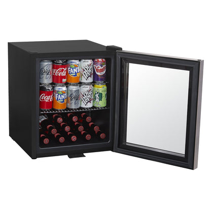 Baridi DH75 50L Tabletop Drinks Fridge Mini Beer Cooler Glass Door Stainless Steel