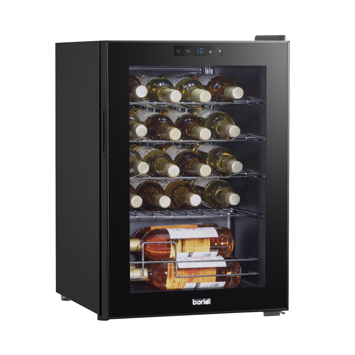 Baridi DH8 Wine Cooler/Fridge Digital Touchscreen Controls LED Light 20 Bottle - Black - McCormickTools