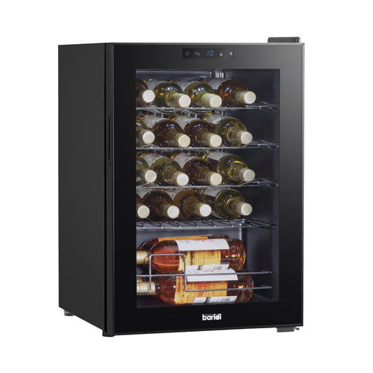 Baridi DH8 Wine Cooler/Fridge Digital Touchscreen Controls LED Light 20 Bottle - Black