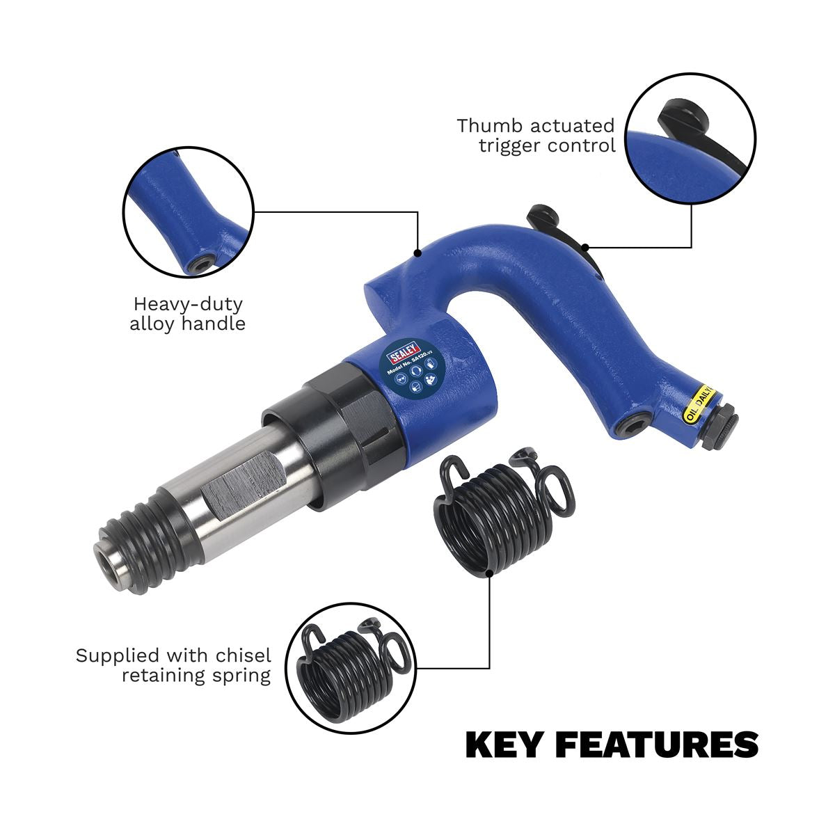 Sealey SA120 Air Chipping Hammer Industrial