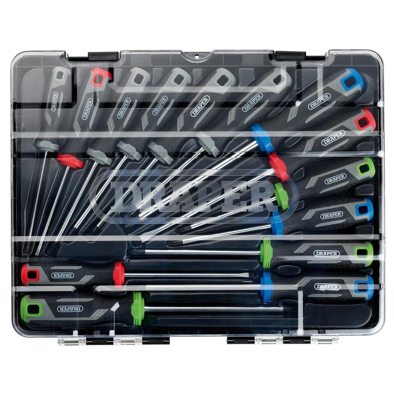 Draper 13437 14 Pc Soft Grip Screwdriver Set with Draper TX-STAR®