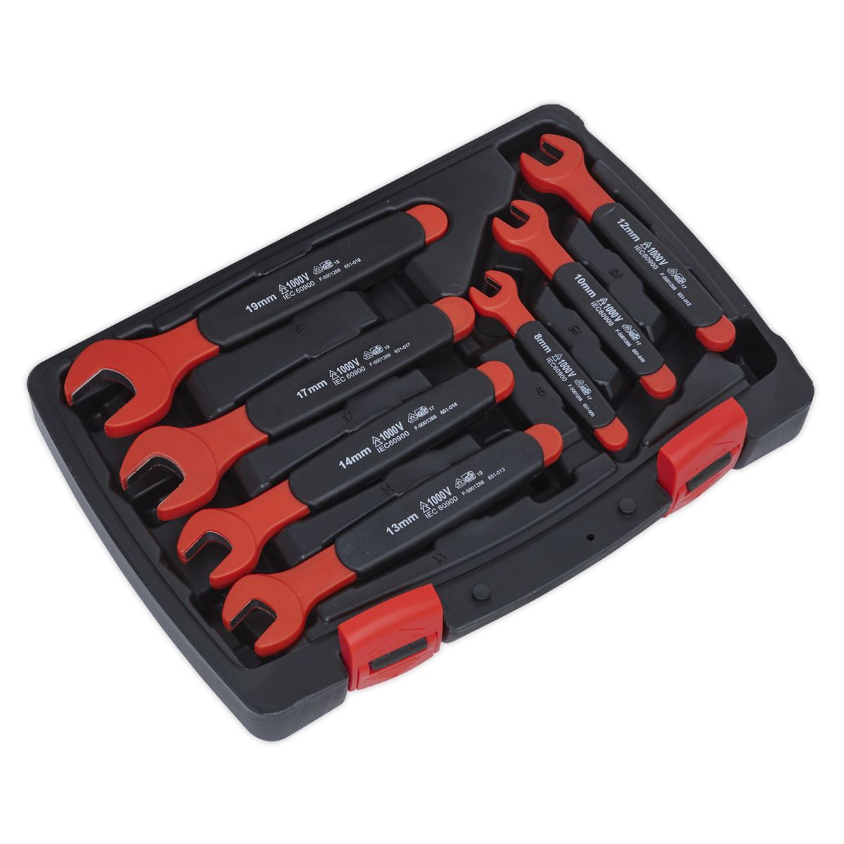 Sealey AK63171 Insulated Open-End Spanner Set 7pc VDE Approved