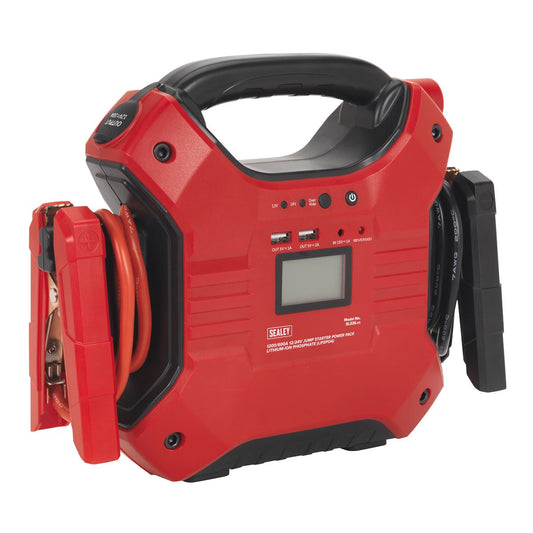 Sealey SL32S Jump Starter Power Pack Lithium-ion Phosphate (LiFePo4) 12/24V 1200/600 Peak Amps