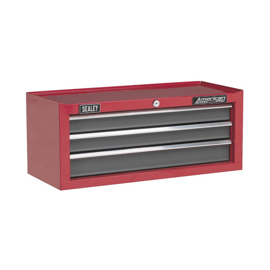 Sealey AP22309BB Mid-Box Tool Chest 3 Drawer with Ball-Bearing Slides - Red/Grey