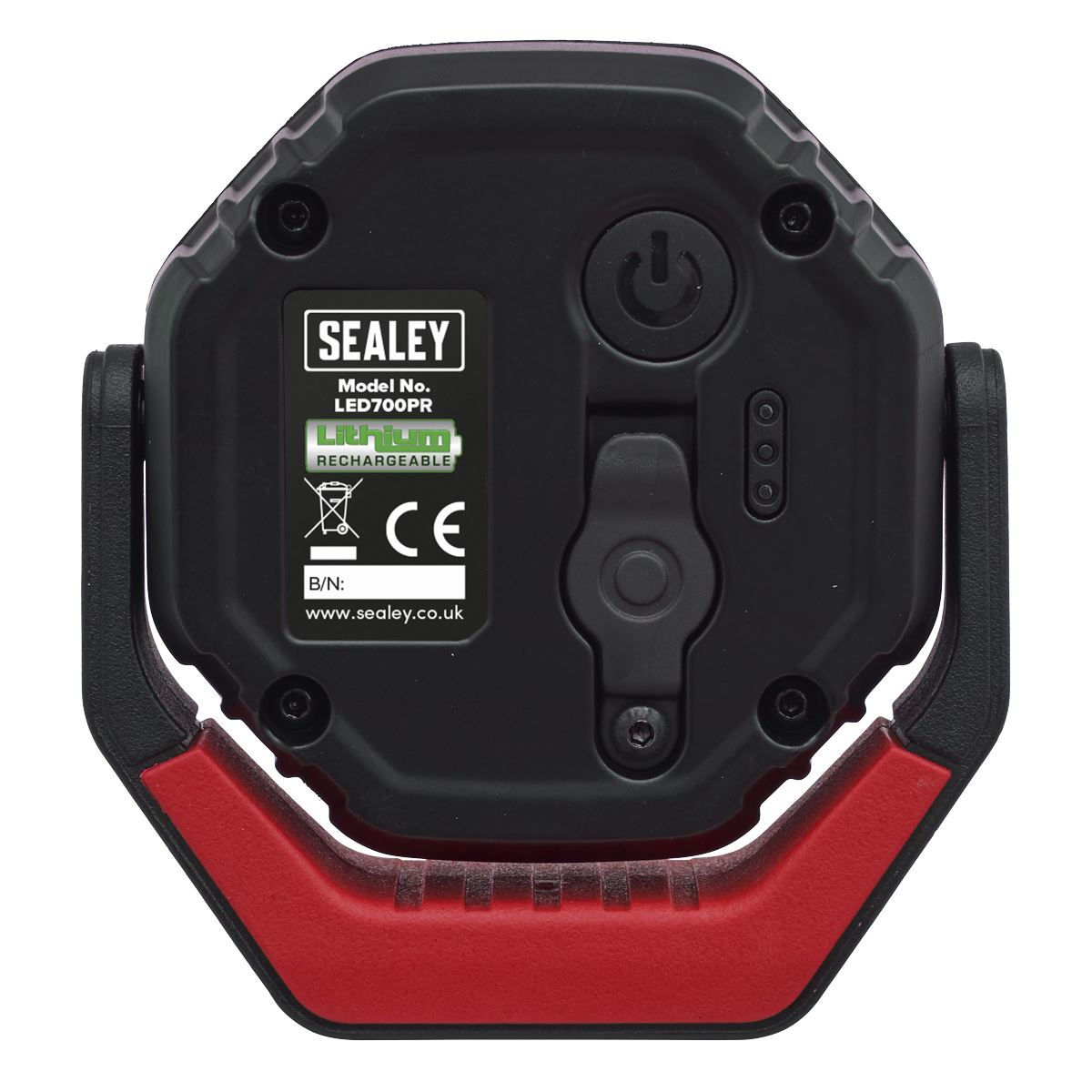 Sealey LED700PR Rechargeable Pocket Floodlight with Magnet 360° 7W COB LED - Red