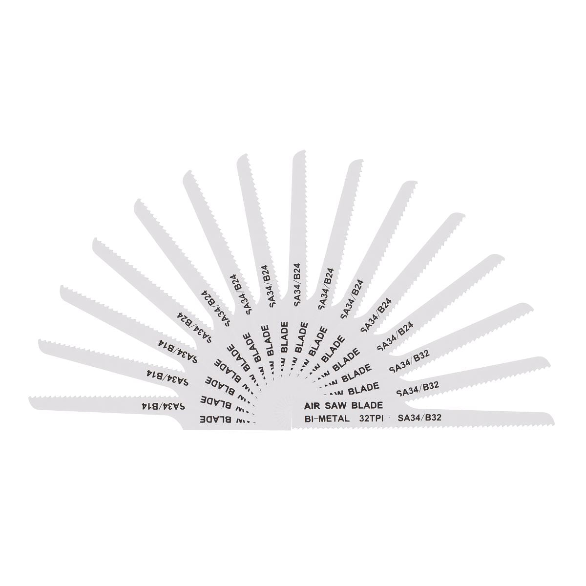 Sealey SA34MIX 141mm Air Saw Blades Mixed - Pack of 15