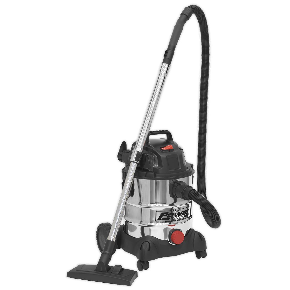 Sealey PC200SD Vacuum Cleaner Industrial Wet & Dry 20L 1250W/230V Stainless Drum