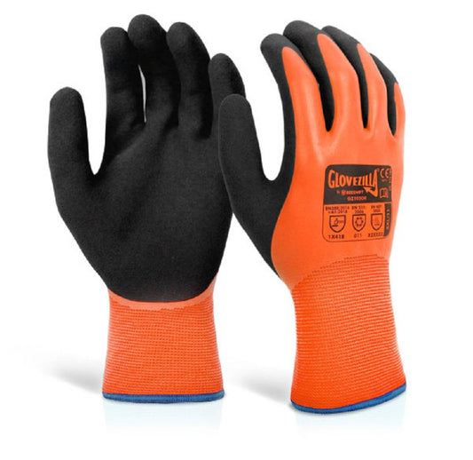 Glovezilla Latex Coated Waterproof Winter Lined Work Gloves