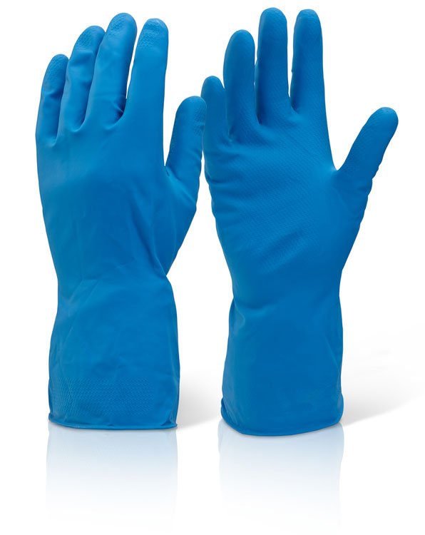 Beeswift Click 2000 Blue Household Rubber Latex Gloves