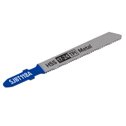 Sealey SJBT118A Jigsaw Blade Metal 92mm 17-24tpi - Pack of 5