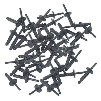 Sealey PR002 Plastic Rivet Ø6.3 x 25.2mm Pack of 50