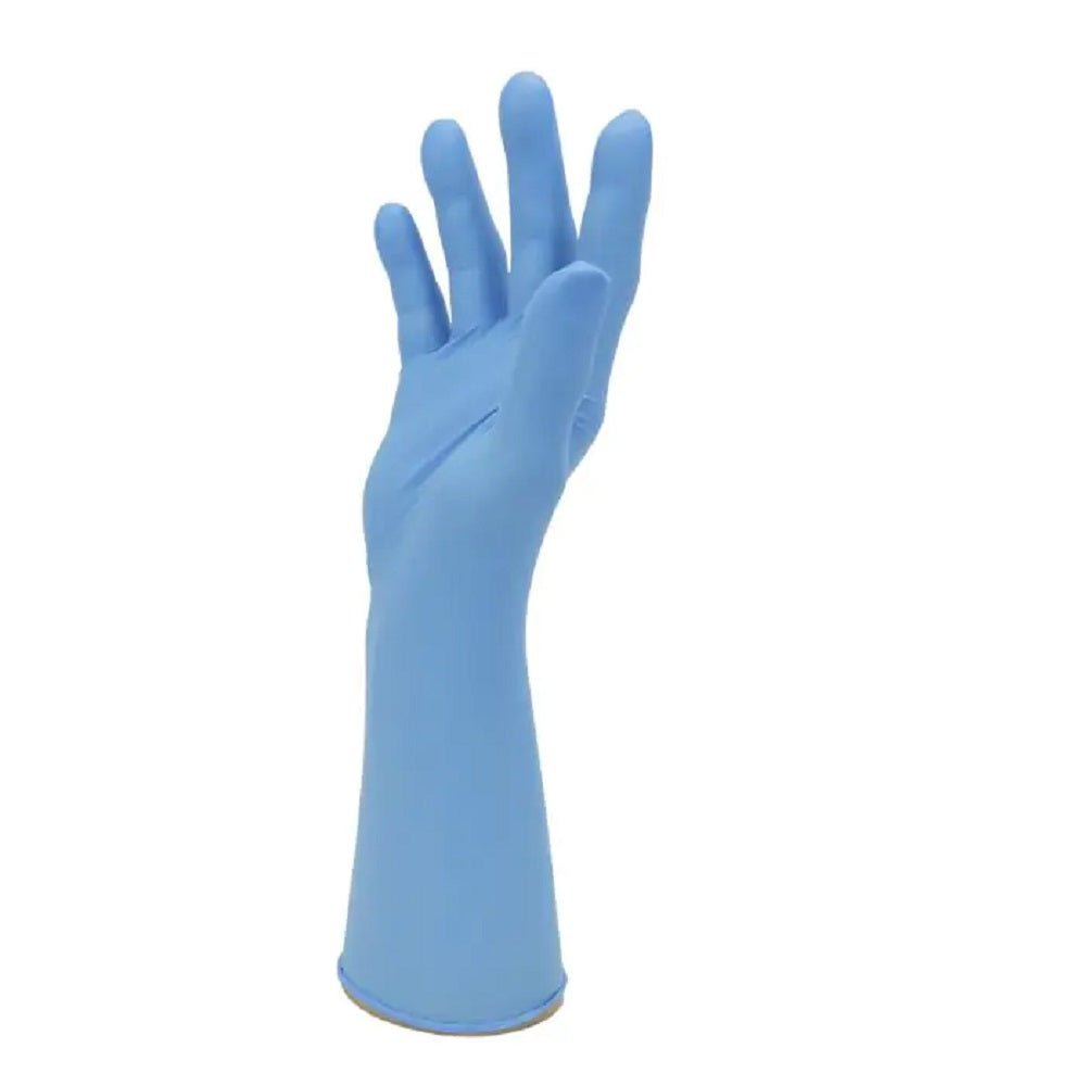 Bodyguards GL891 Blue Nitrile Powder Free Disposable Gloves Long Cuff - McCormickTools