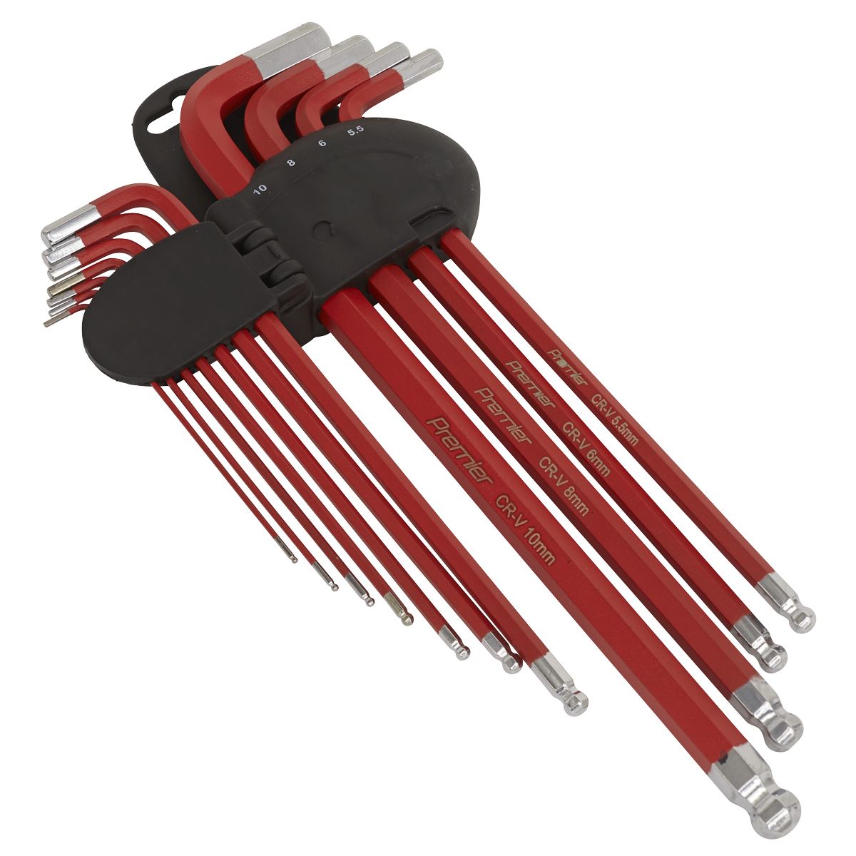 Sealey AK7164 Ball-End Hex Key Set 11pc Extra-Long Metric