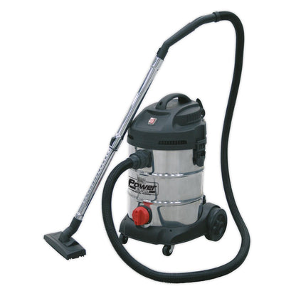 Sealey PC300SD Vacuum Cleaner Industrial 30L 1400W/230V Stainless Drum