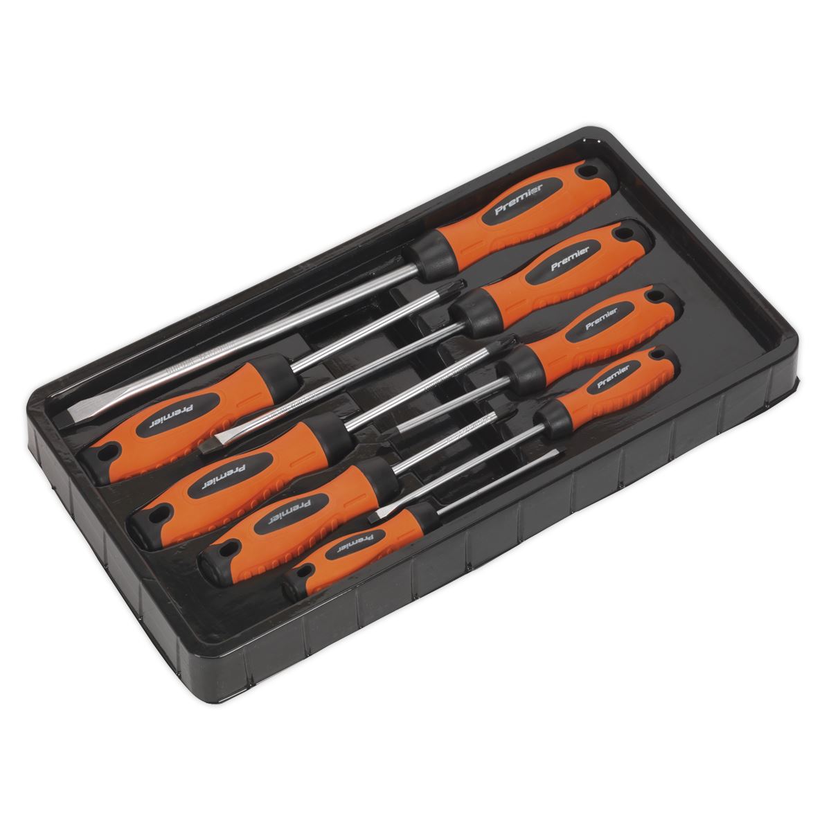 Sealey HV003 Screwdriver Set 8pc Hi-Vis Orange