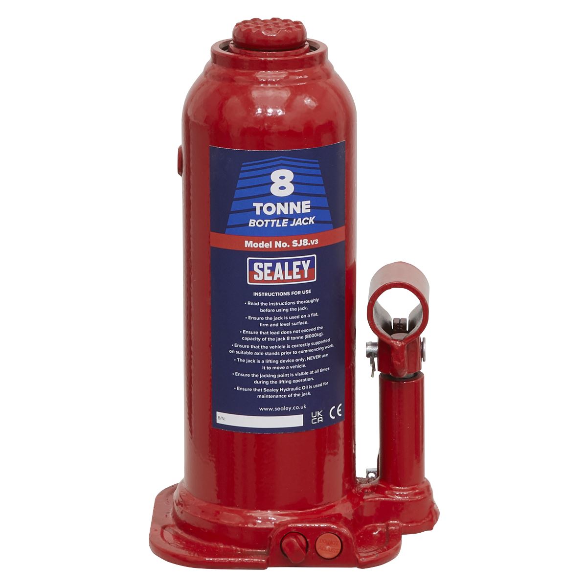 Sealey SJ8 Bottle Jack 8 Tonne