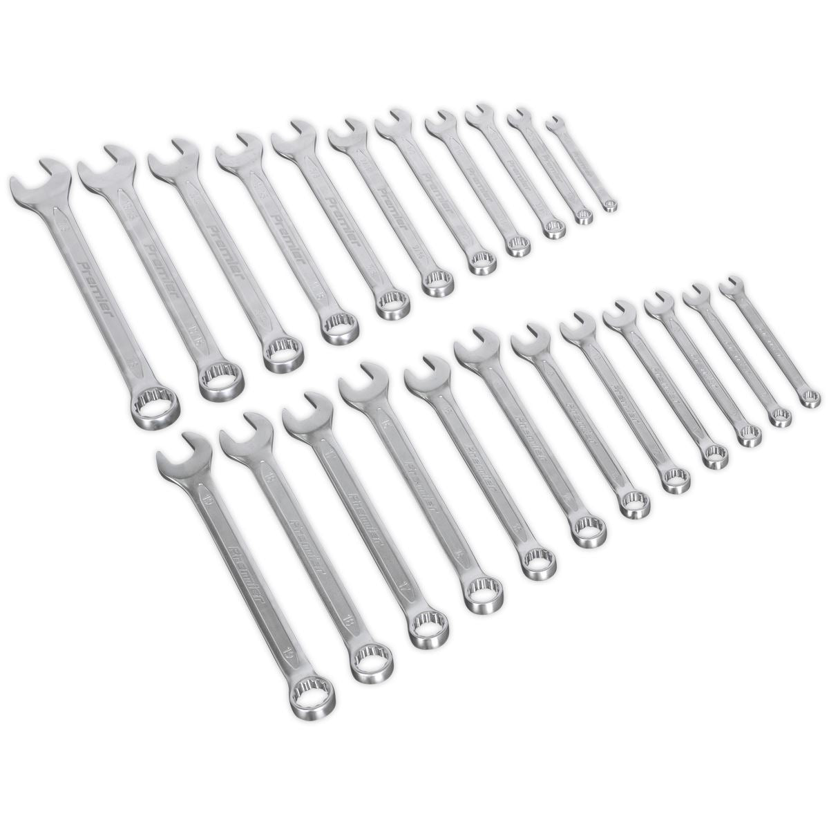 Sealey AK63256 Combination Spanner Set 23pc Metric/Imperial