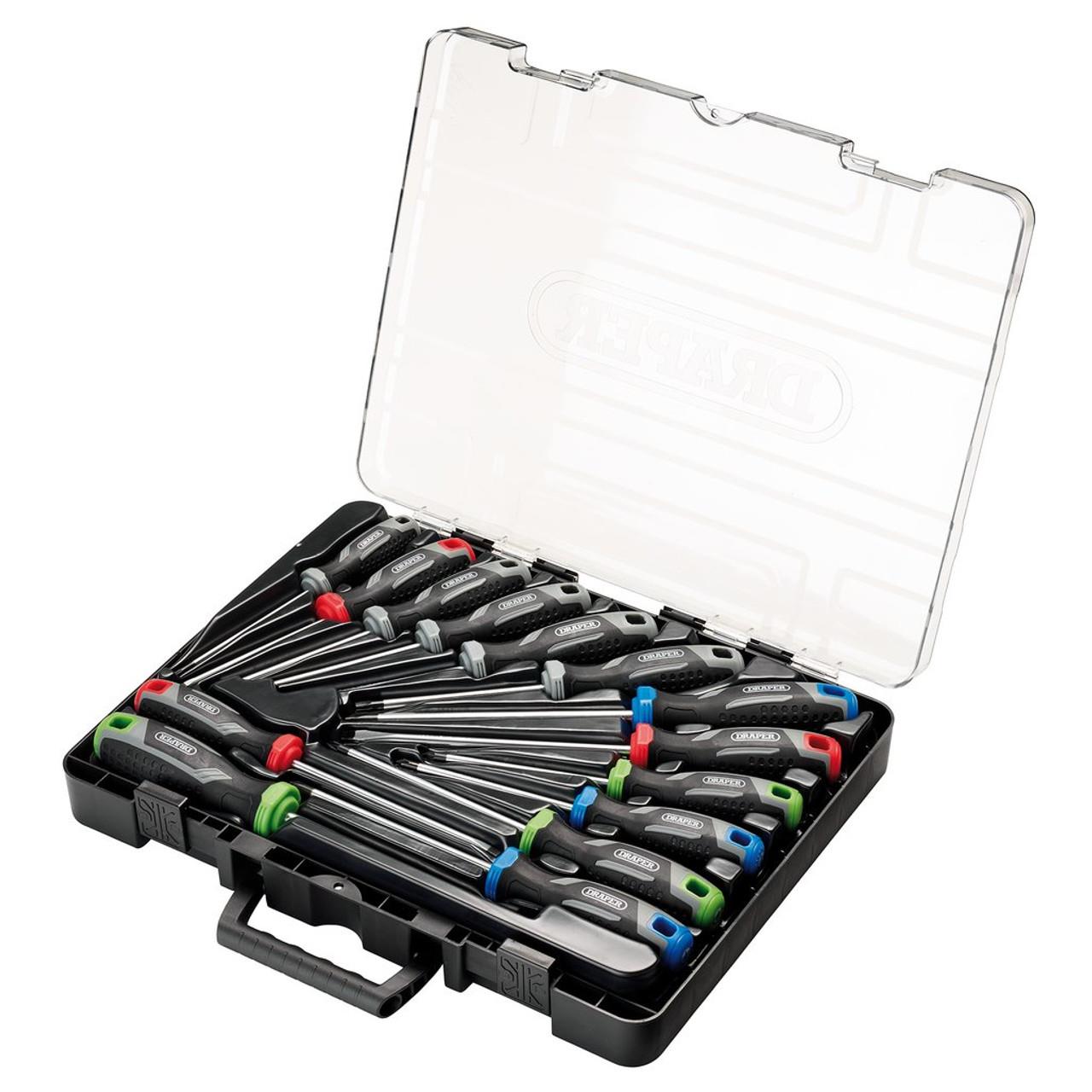 Draper 13437 14 Pc Soft Grip Screwdriver Set with Draper TX-STAR®