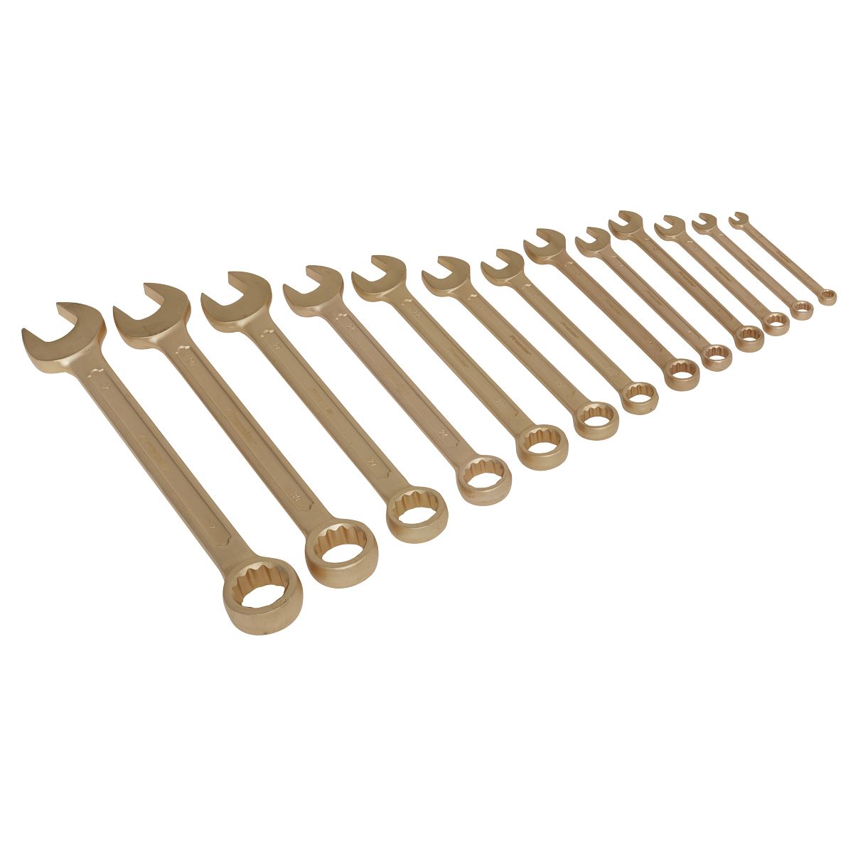 Sealey NS001 Combination Spanner Set 13pc 8-32mm - Non-Sparking