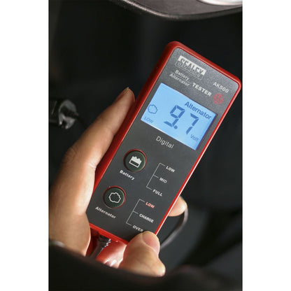 Sealey AK500 Battery & Alternator Tester 12V - LCD Screen