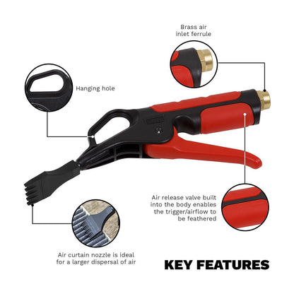 Sealey SA9252 Curtain Air Blow Gun with 1/4"BSP Air Inlet