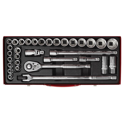 Sealey AK693 Socket Set 32pc 1/2"Sq Drive 6pt WallDrive® - Metric/Imperial