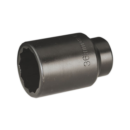 Sealey SX006 Impact Socket 36mm Bi-Hex Deep 1/2"Sq Drive