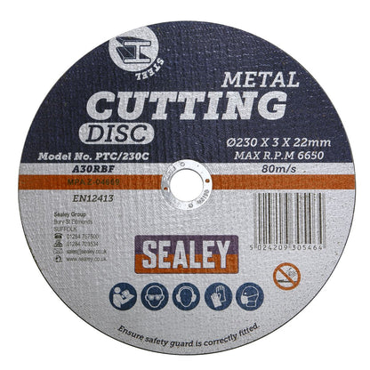 Sealey PTC/230C Cutting Disc Ø230 x 3mm 22mm Bore