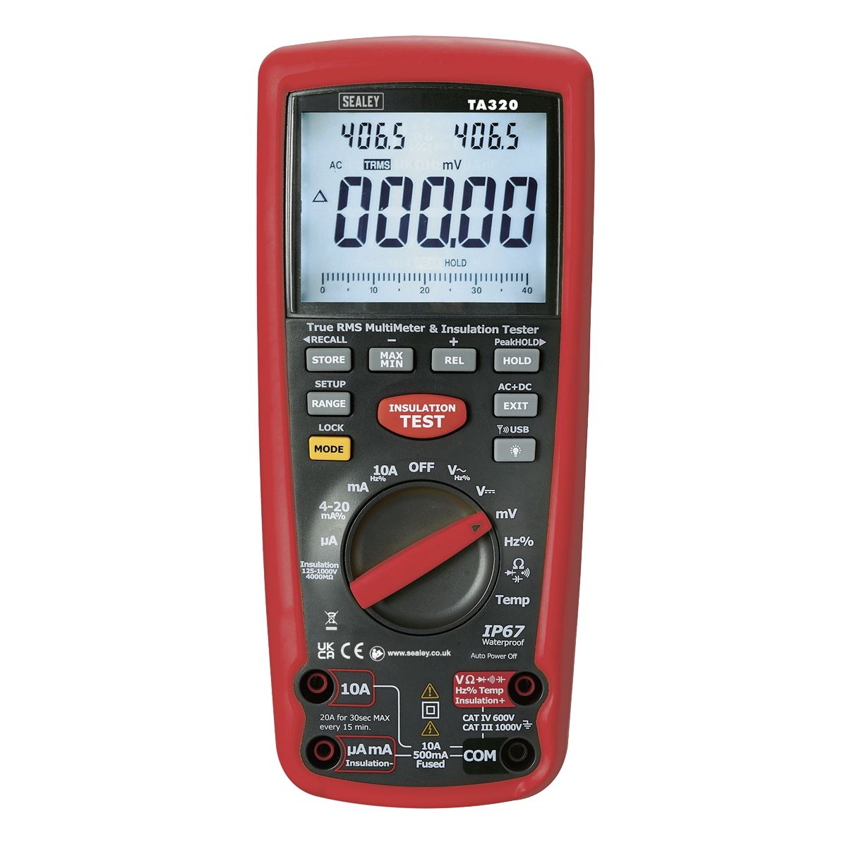 Sealey TA320 Digital Automotive Analyser/Insulation Tester - Hybrid/Electric Vehicles-McCormickTools