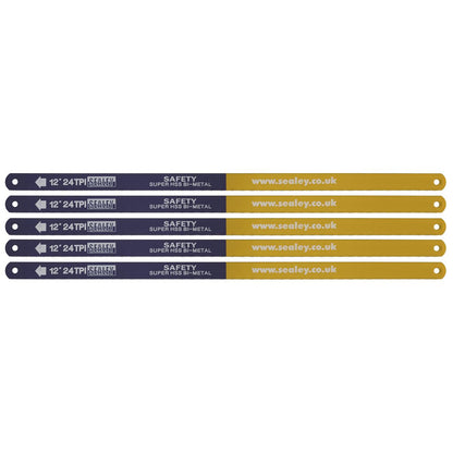 Sealey HSB0524 Hacksaw Blade 300mm HSS Bi-Metal 24tpi Pack of 5