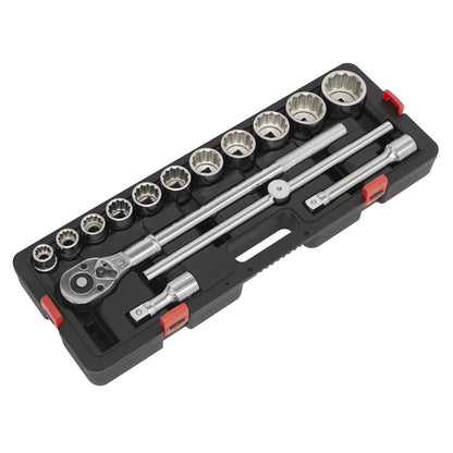 Sealey AK2583 Socket Set 3/4"Sq Drive 12-point WallDrive® 15pc Metric