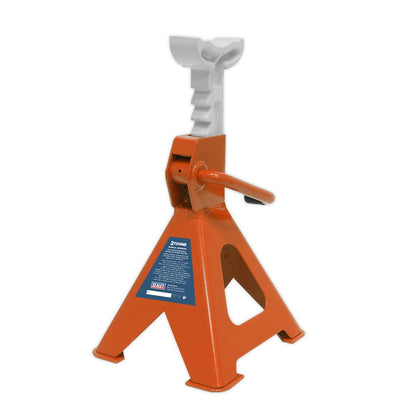 Sealey VS2002OR Ratchet Type Axle Stands (Pair) 2 Tonne Capacity per Stand - Orange